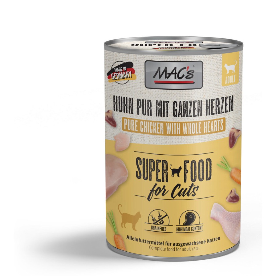 MACs Macs Cat Huhn Pur Mit Ganzen Geflugelherzen Clearance