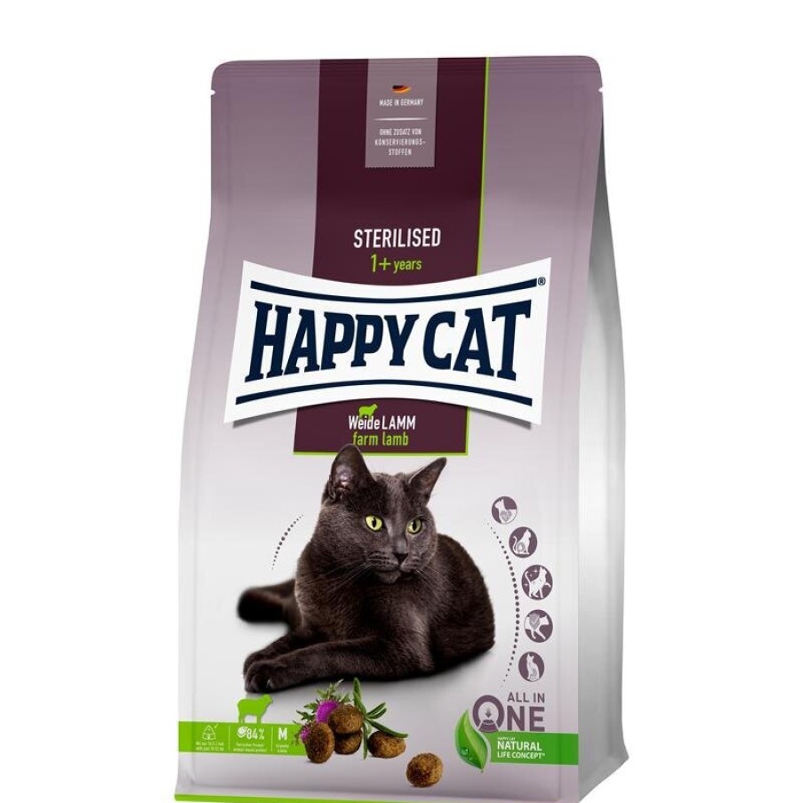 Happy Cat Happy Cat Sterilised Adult Weide Lamm Clearance